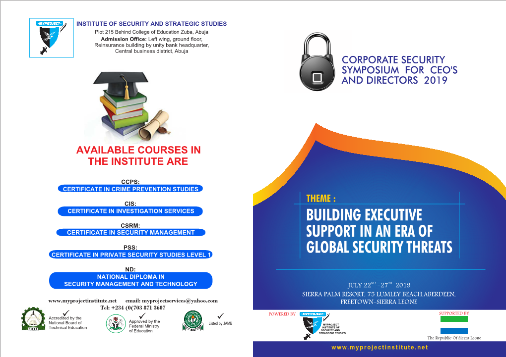 Security Symposium Sierra Leone.Cdr