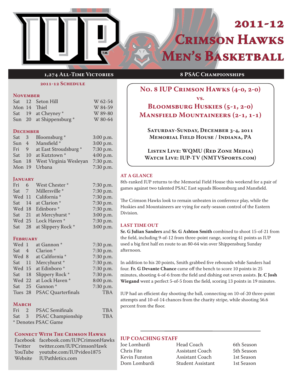 Crimson Hawks Men's Basketball