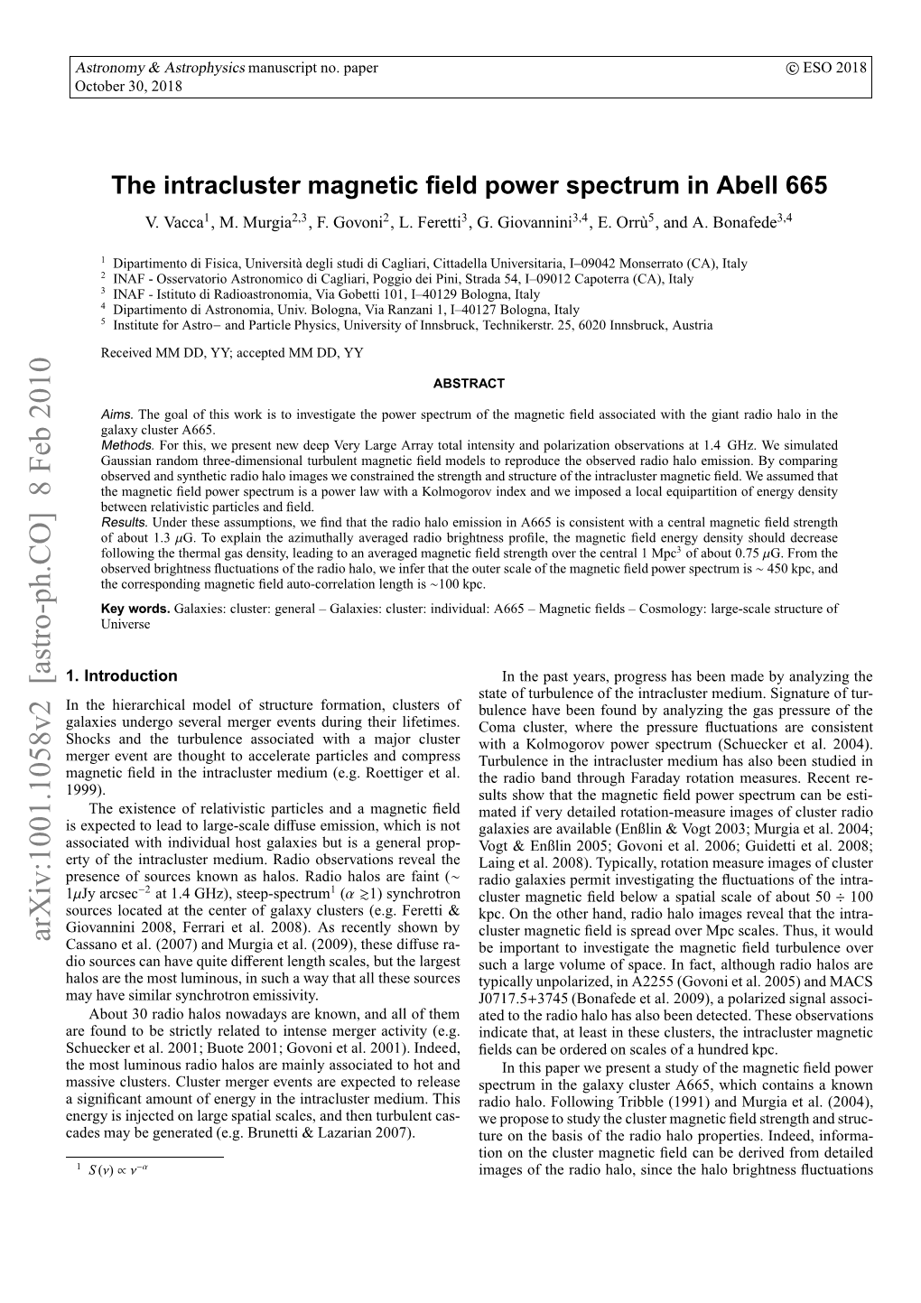 The Intracluster Magnetic Field Power Spectrum in Abell