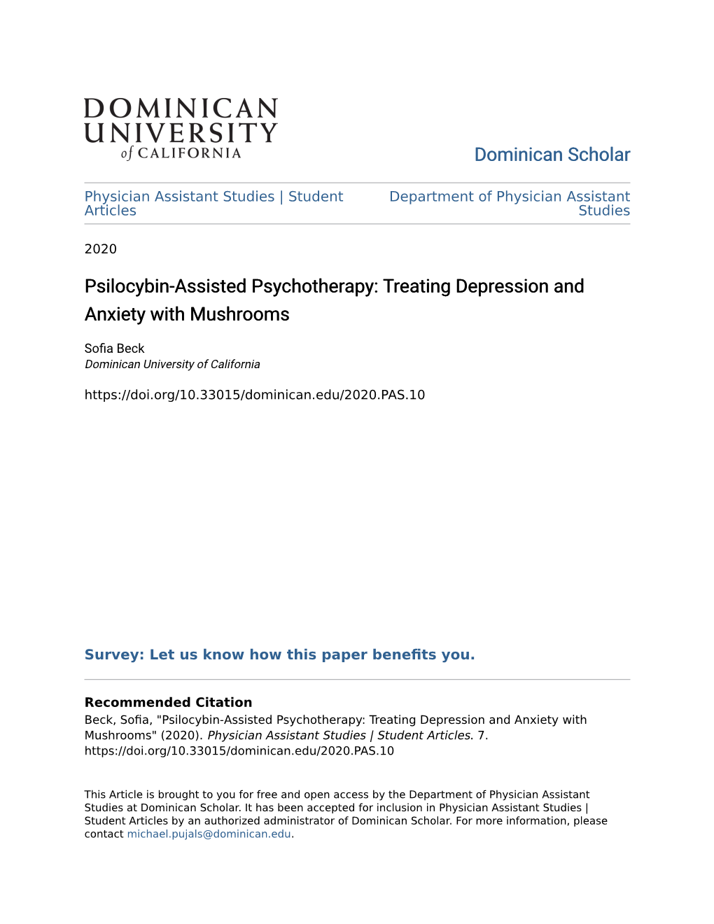 Psilocybin-Assisted Psychotherapy: Treating Depression and Anxiety with Mushrooms