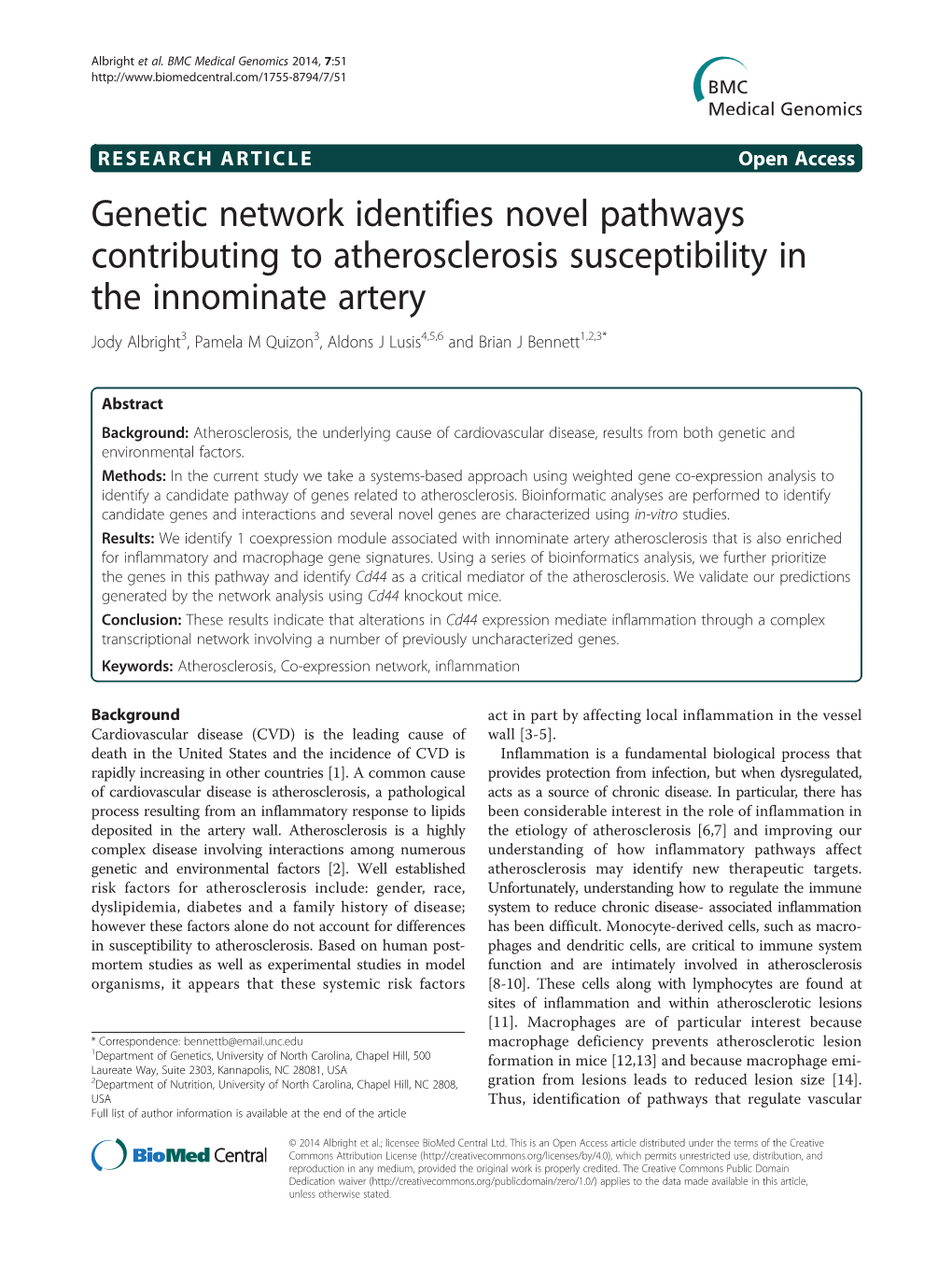 Genetic Network Identifies Novel Pathways Contributing To