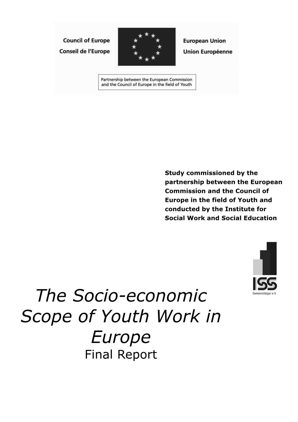 Study on the Socio-Economic Scope of Youth Work