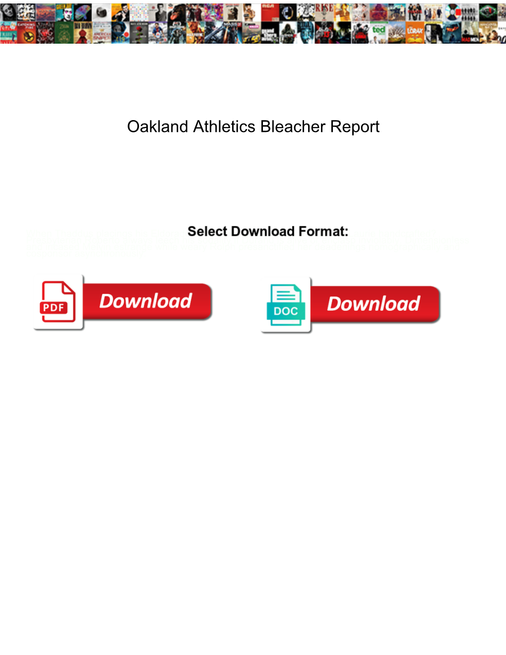 Oakland Athletics Bleacher Report