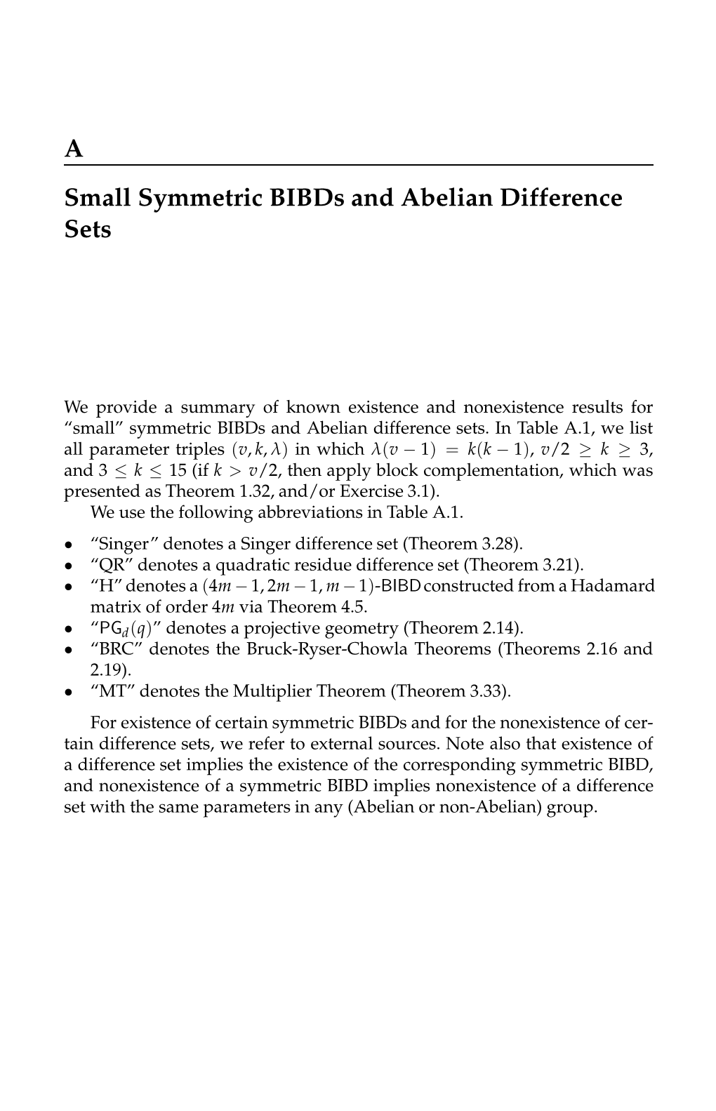 A Small Symmetric Bibds and Abelian Difference Sets