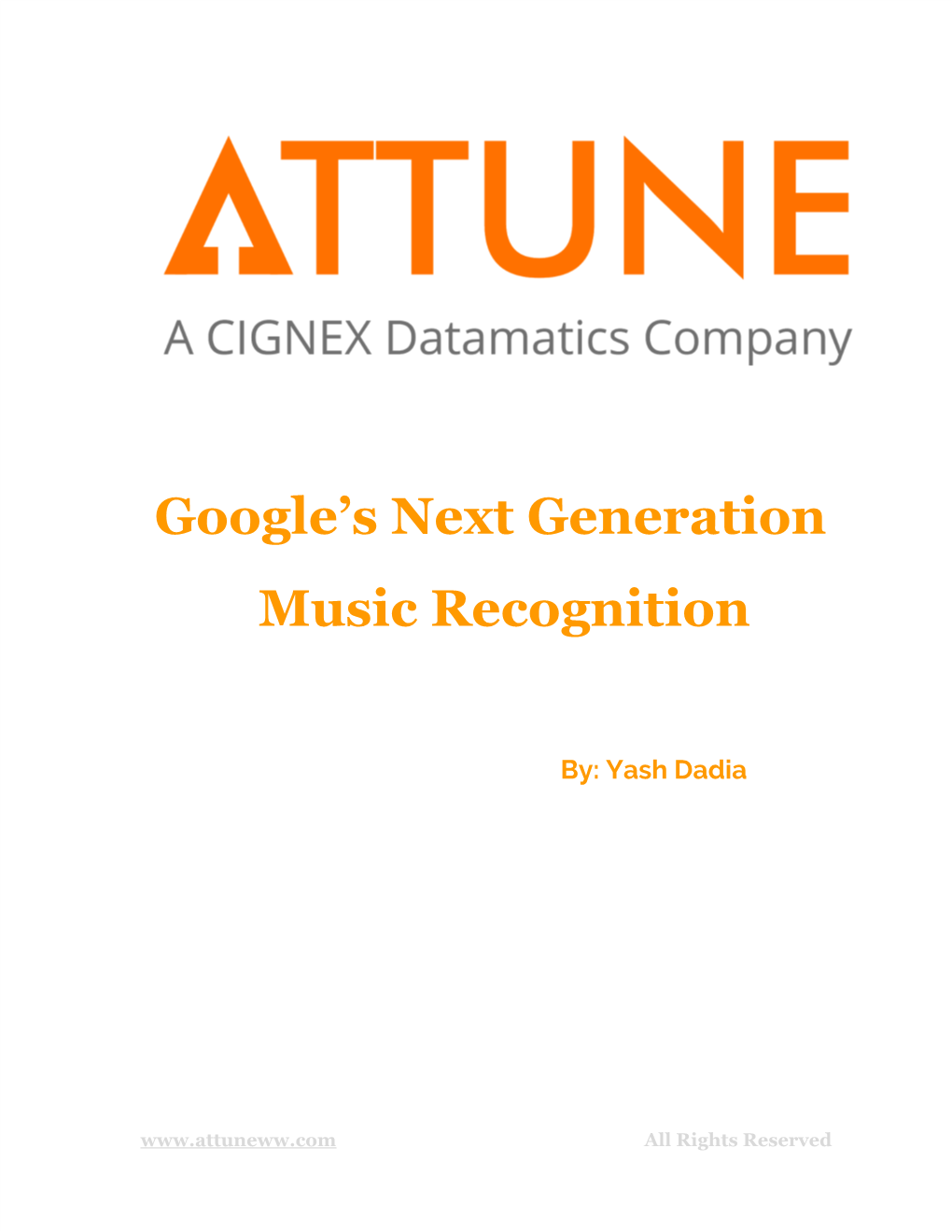 Google's Next Generation Music Recognition 1