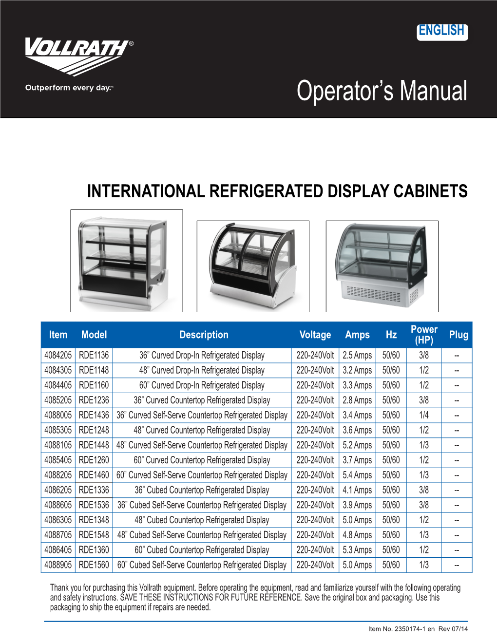 Display Cabinet, Refrigerated, International