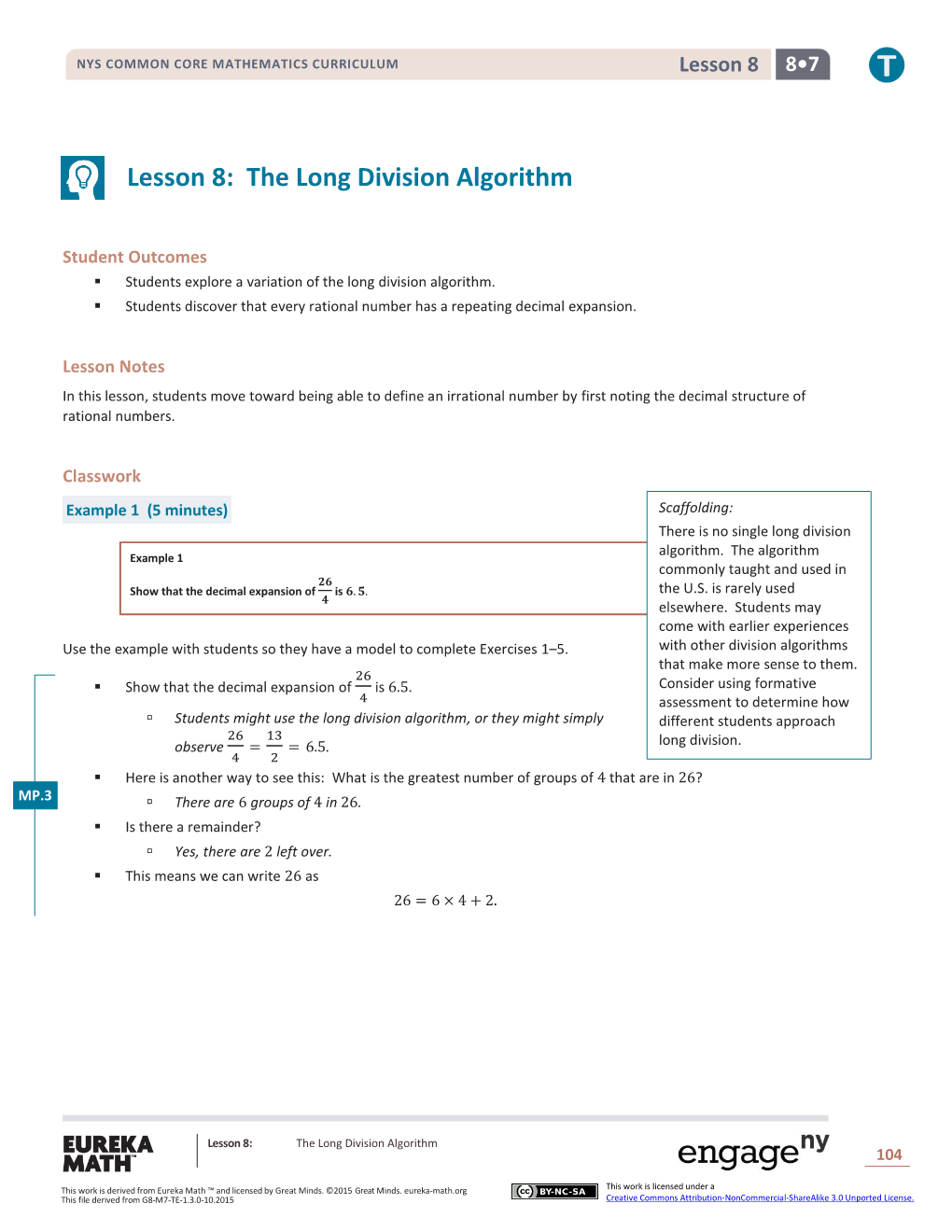 Lesson 8: the Long Division Algorithm