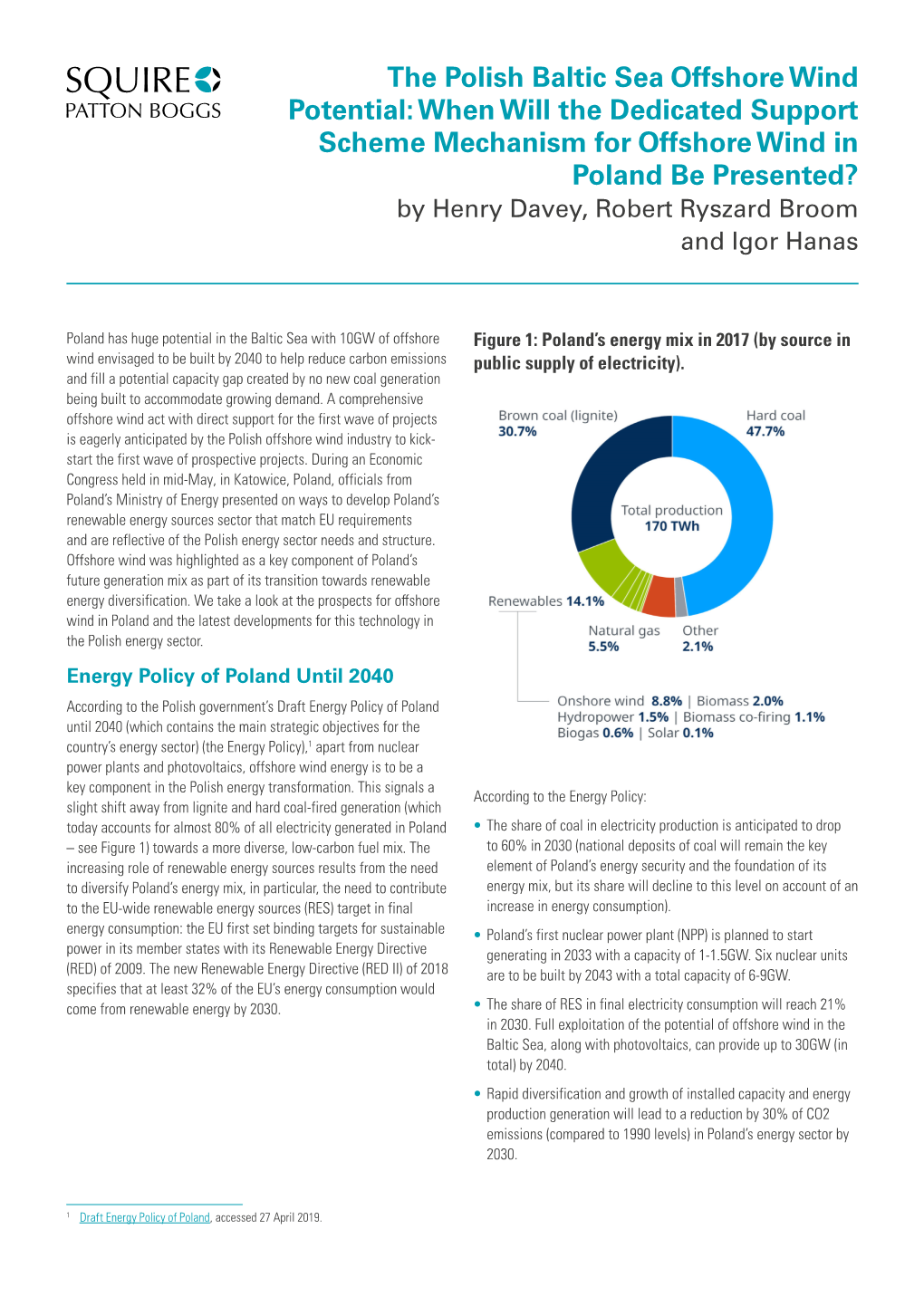 The Polish Baltic Sea Offshore Wind Potential