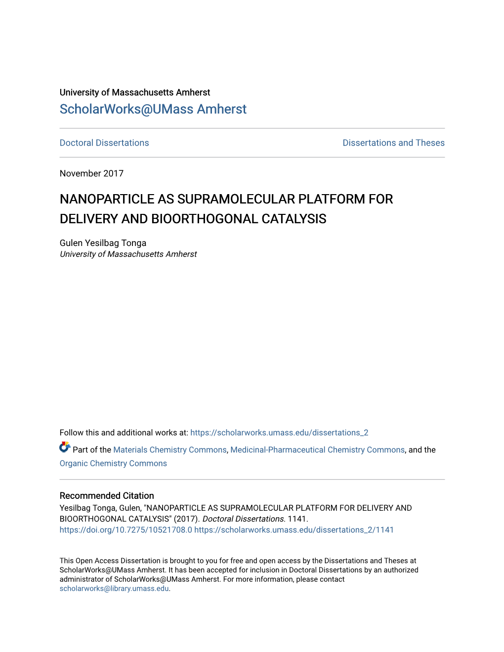 Nanoparticle As Supramolecular Platform for Delivery and Bioorthogonal Catalysis