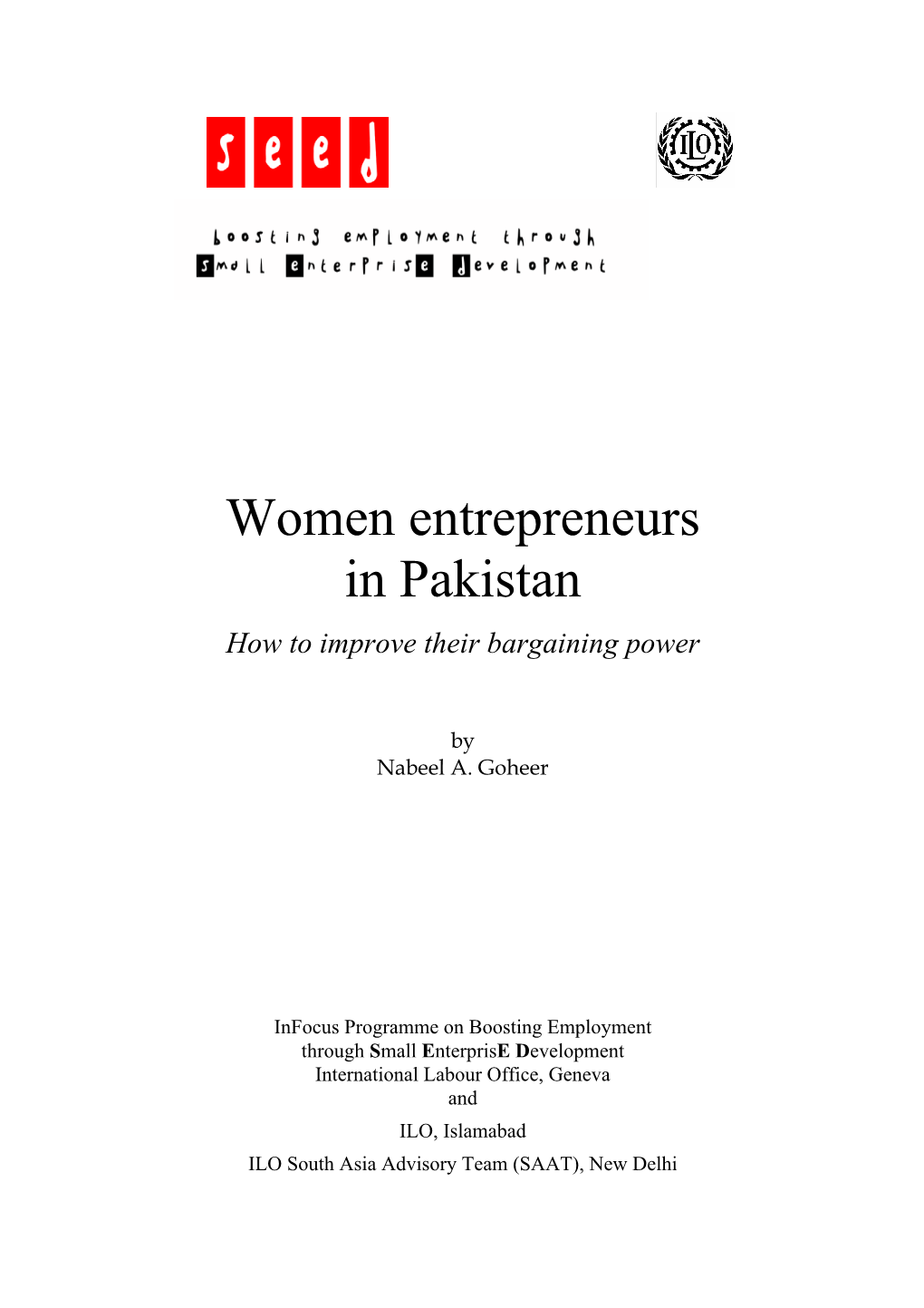 Women Entrepreneurs in Pakistan