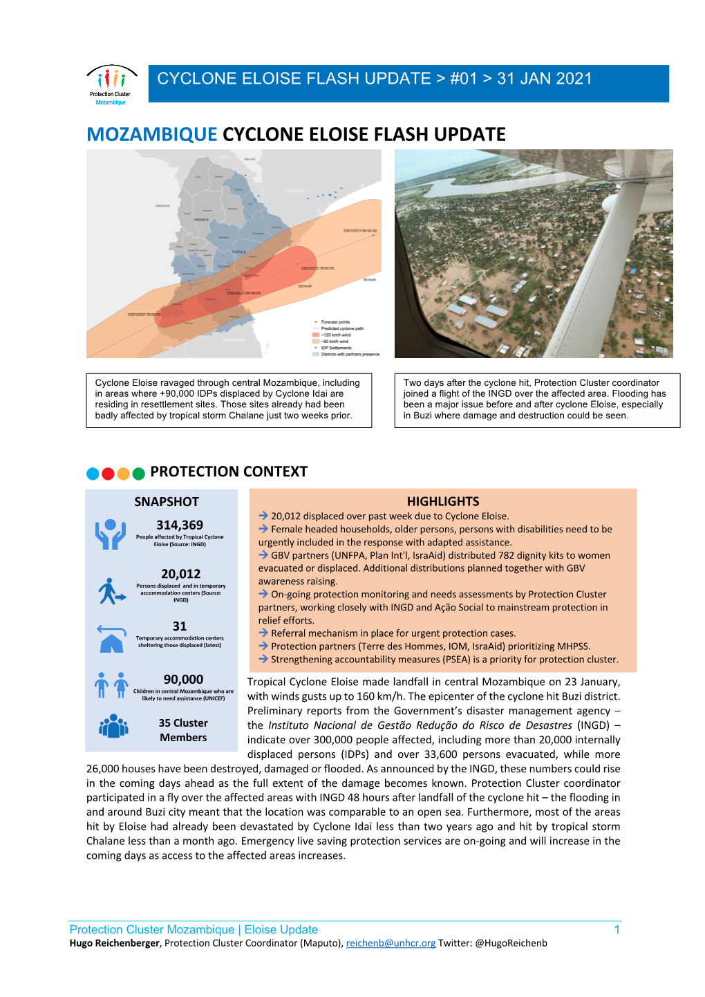 Mozambique Cyclone Eloise Flash Update