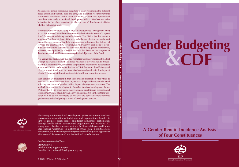 Gender Budgeting And