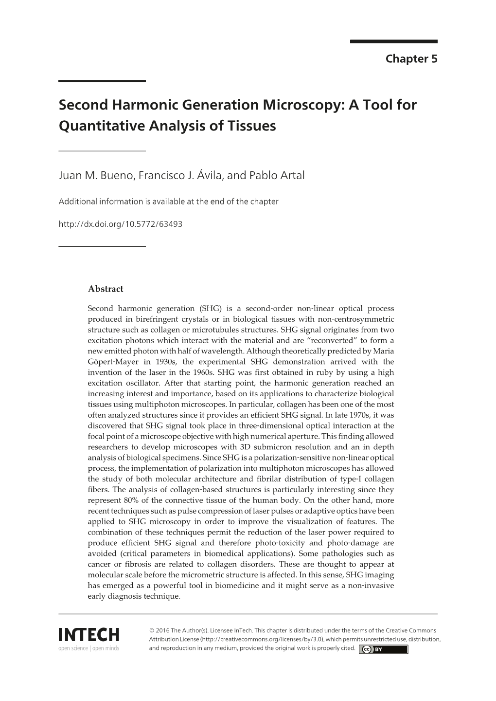 Second Harmonic Generation Microscopy: a Tool for Quantitative Analysis of Tissues