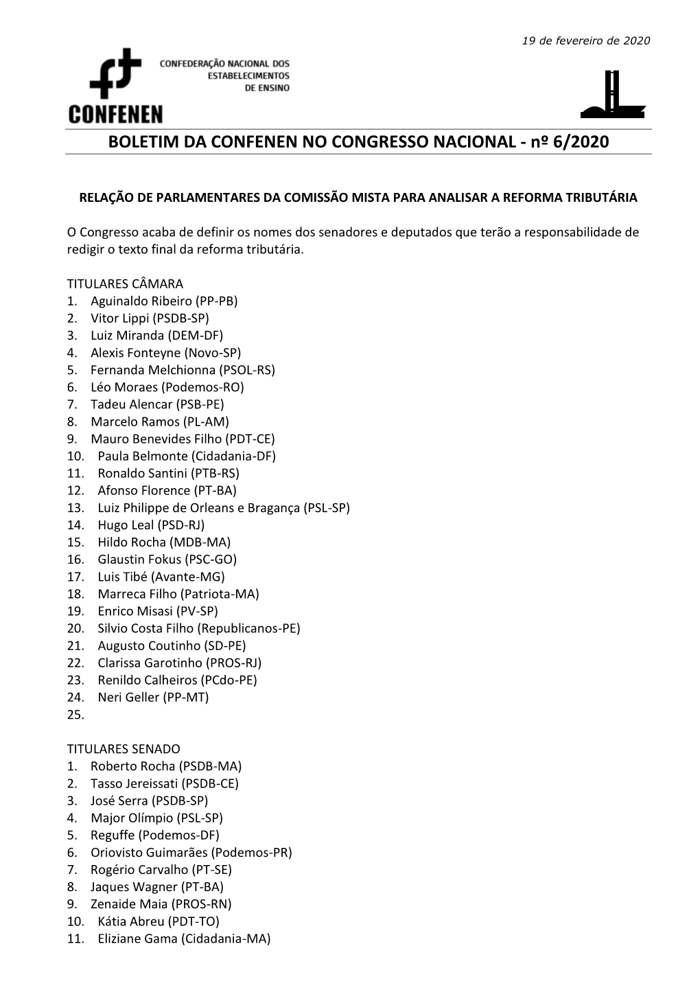 Abrir Boletins De Fevereiro De 2020