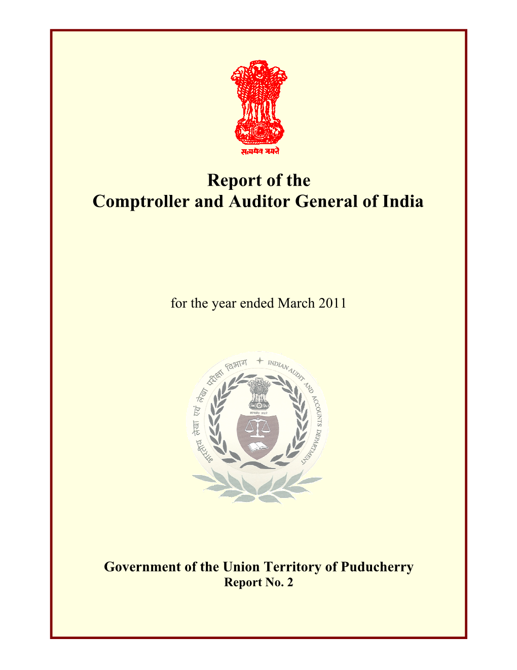 Report of the Comptroller and Auditor General of India