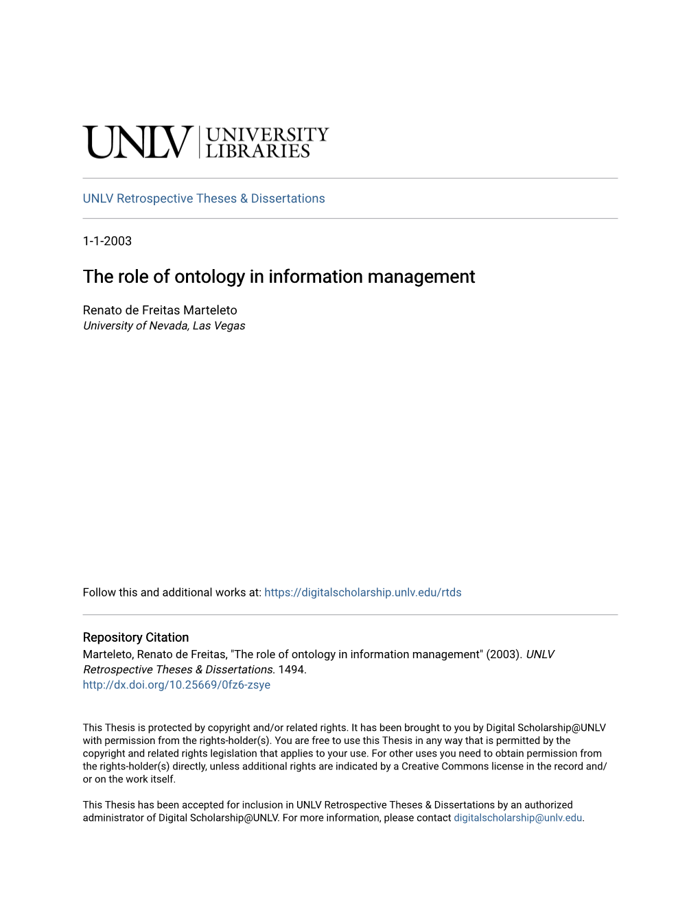 The Role of Ontology in Information Management