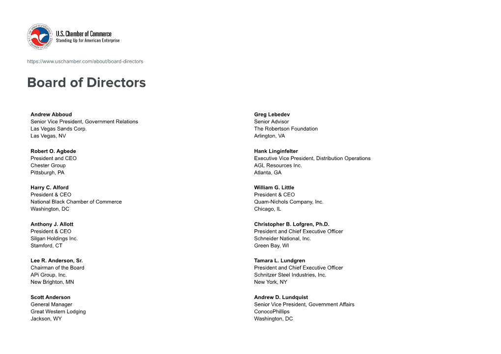 Board of Directors