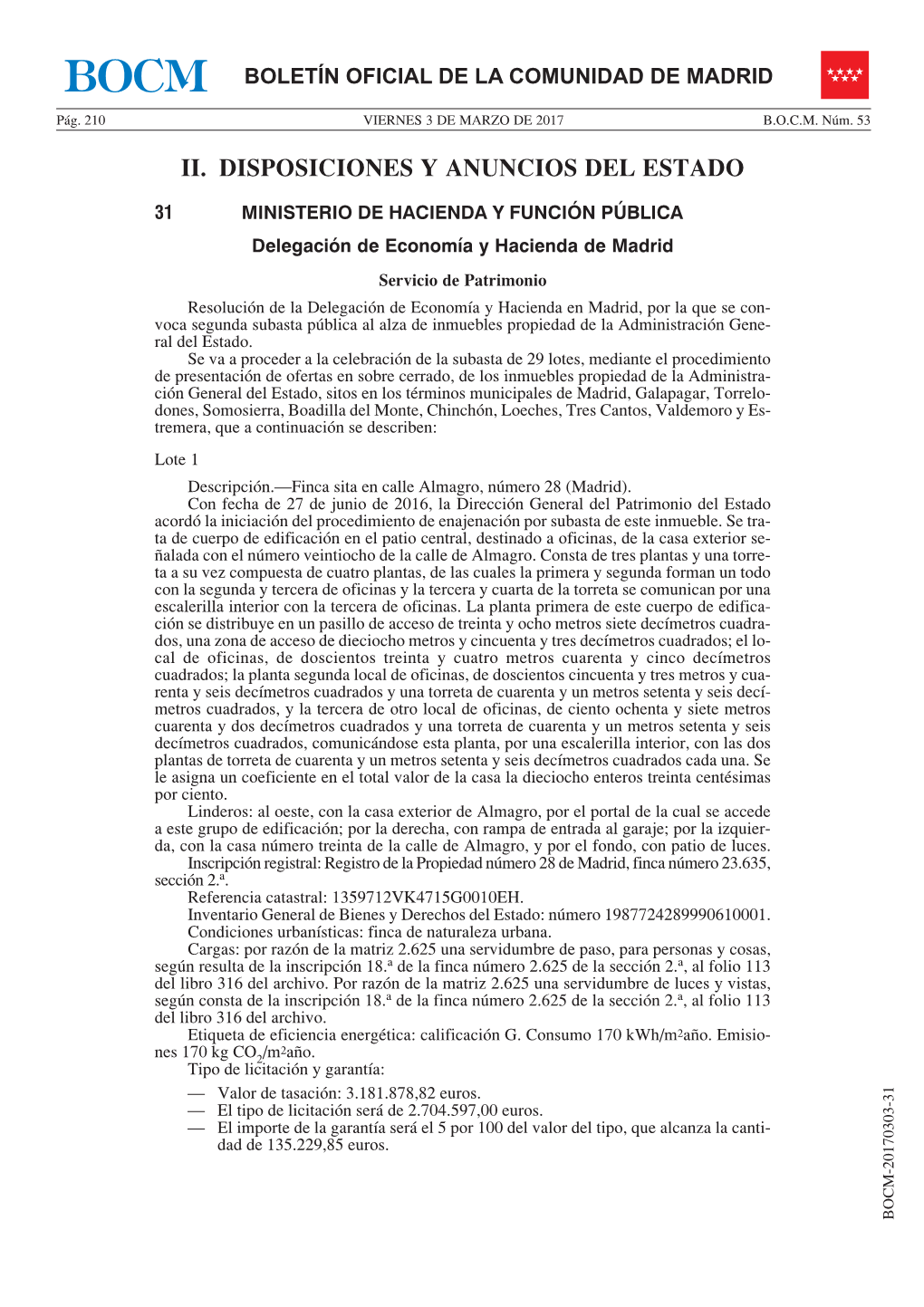 Ii. Disposiciones Y Anuncios Del Estado