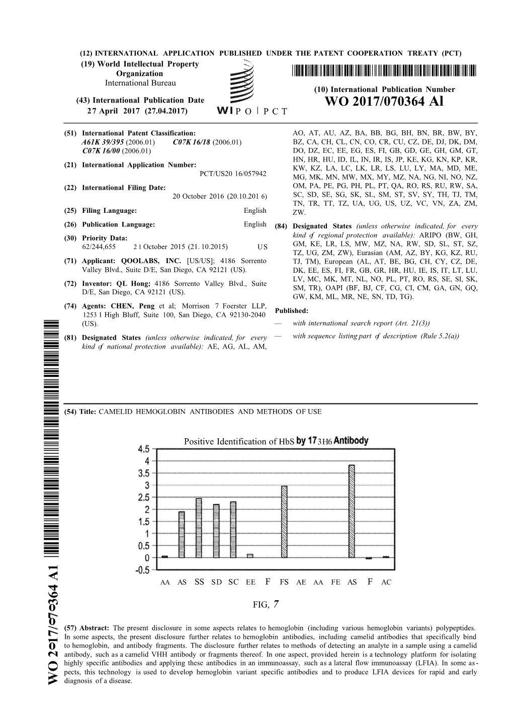 WO 2017/070364 Al 27 April 2017 (27.04.2017) P O P C T
