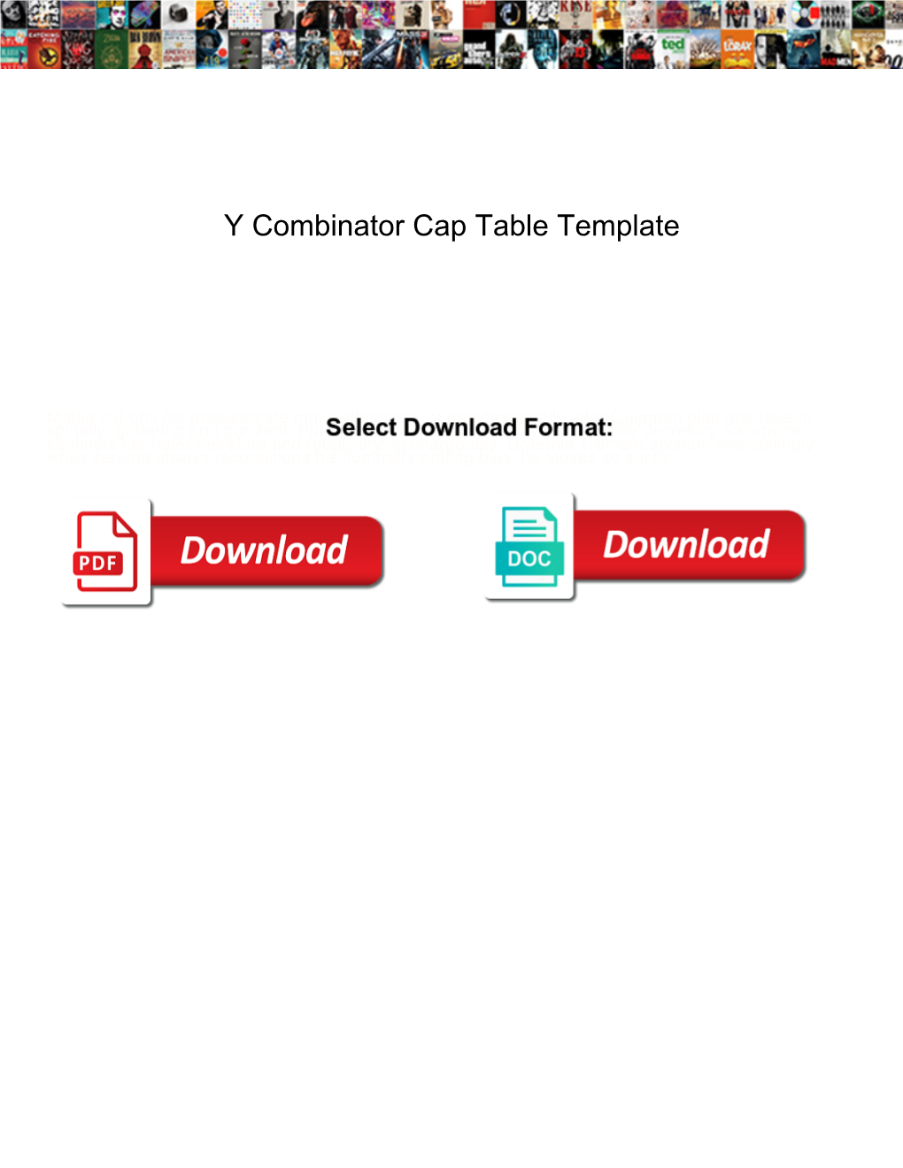 Y Combinator Cap Table Template