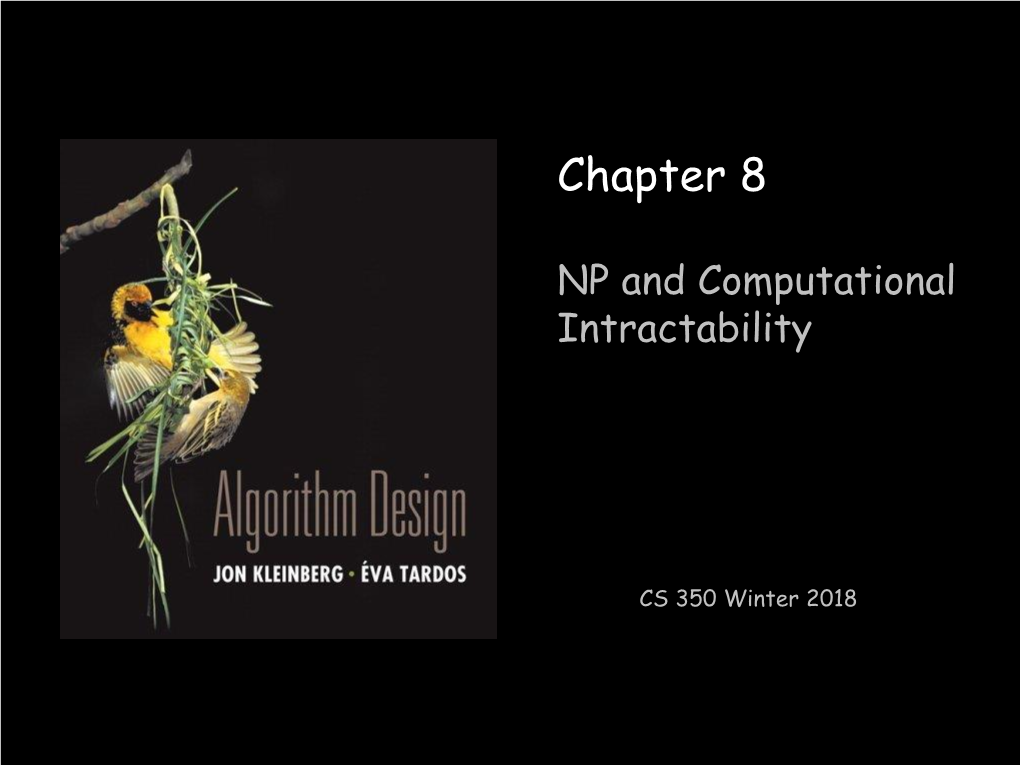 8. NP and Computational Intractability