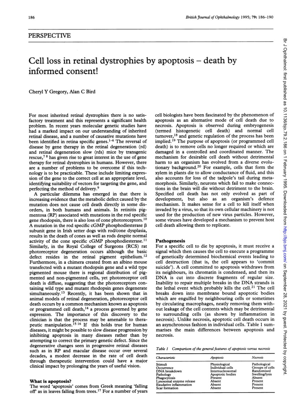 Cell Loss in Retinal Dystrophies by Apoptosis - Death by Informed Consent!