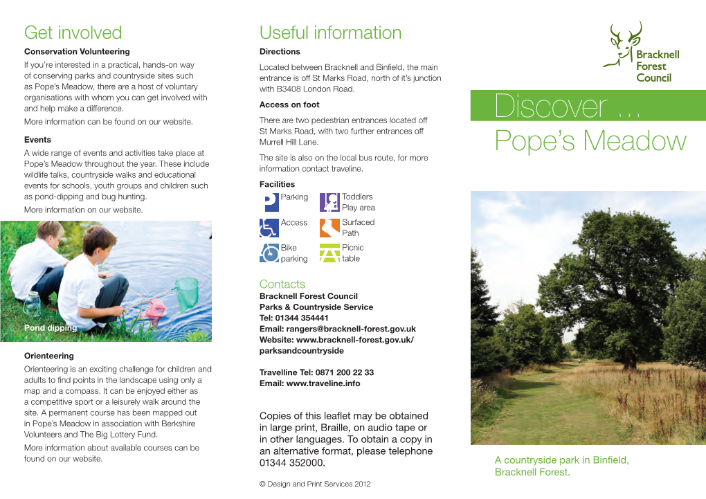 Pope's Meadow Leaflet