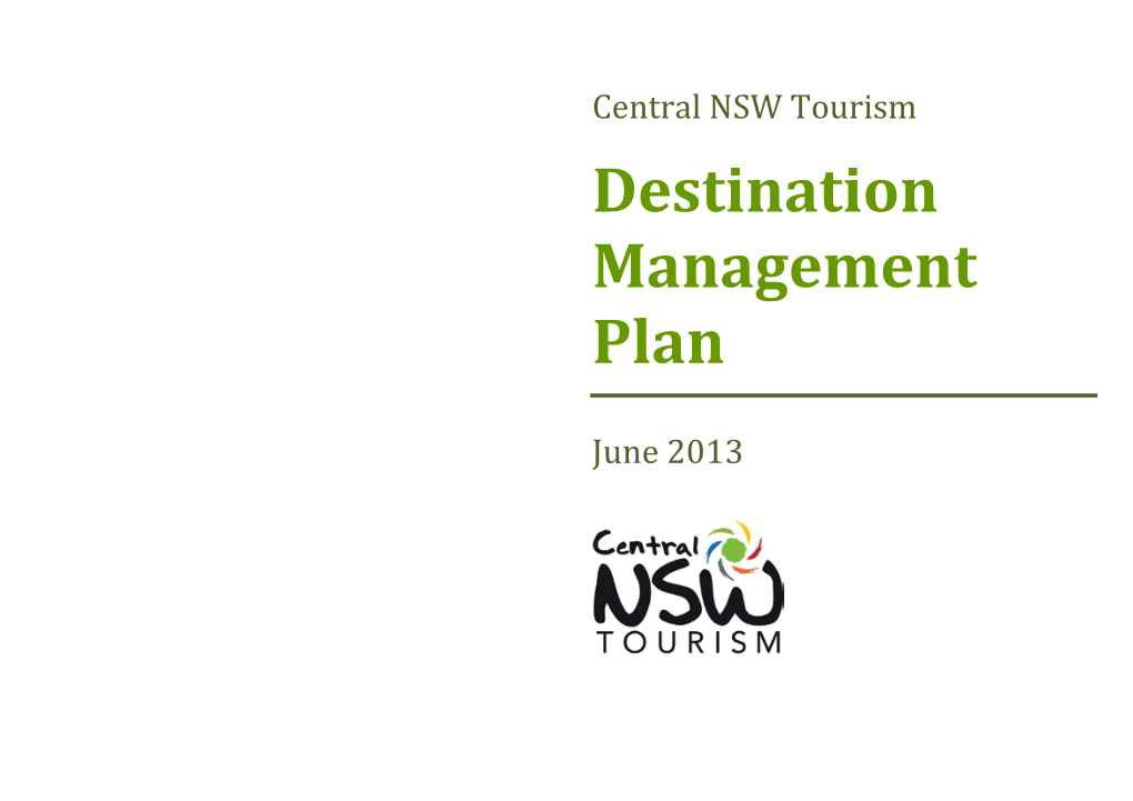 Central NSW Destination Management Plan