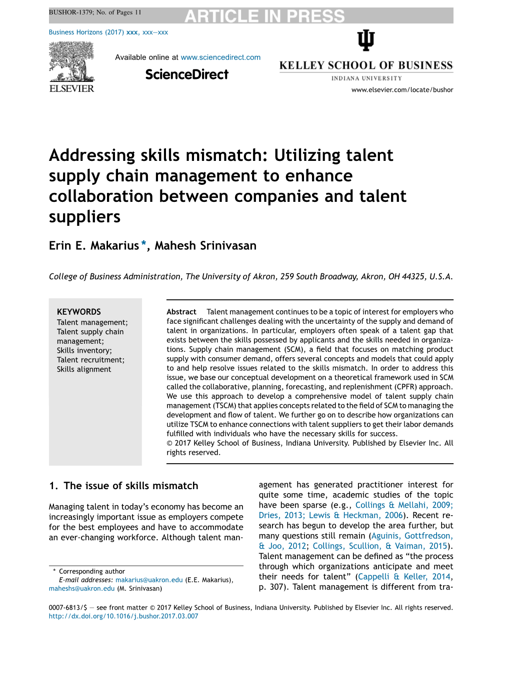 Addressing Skills Mismatch: Utilizing Talent Supply Chain Management To