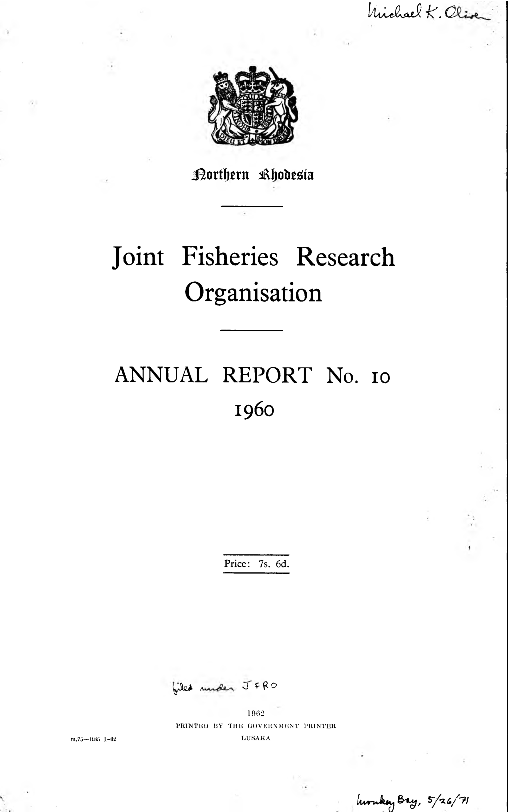 Source Book for the Inland Fishery Resources of Africa Vol. 1