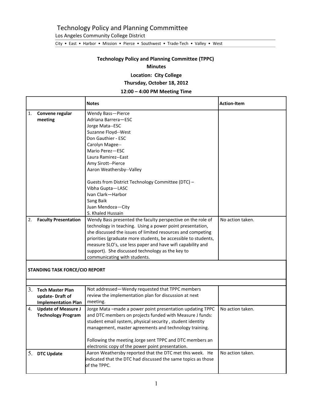 Technology Policy and Planning Commmittee s1