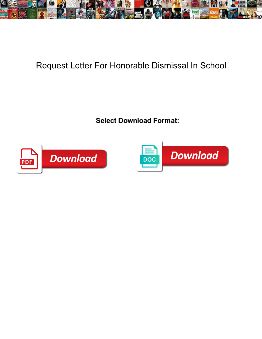 Request Letter for Honorable Dismissal in School