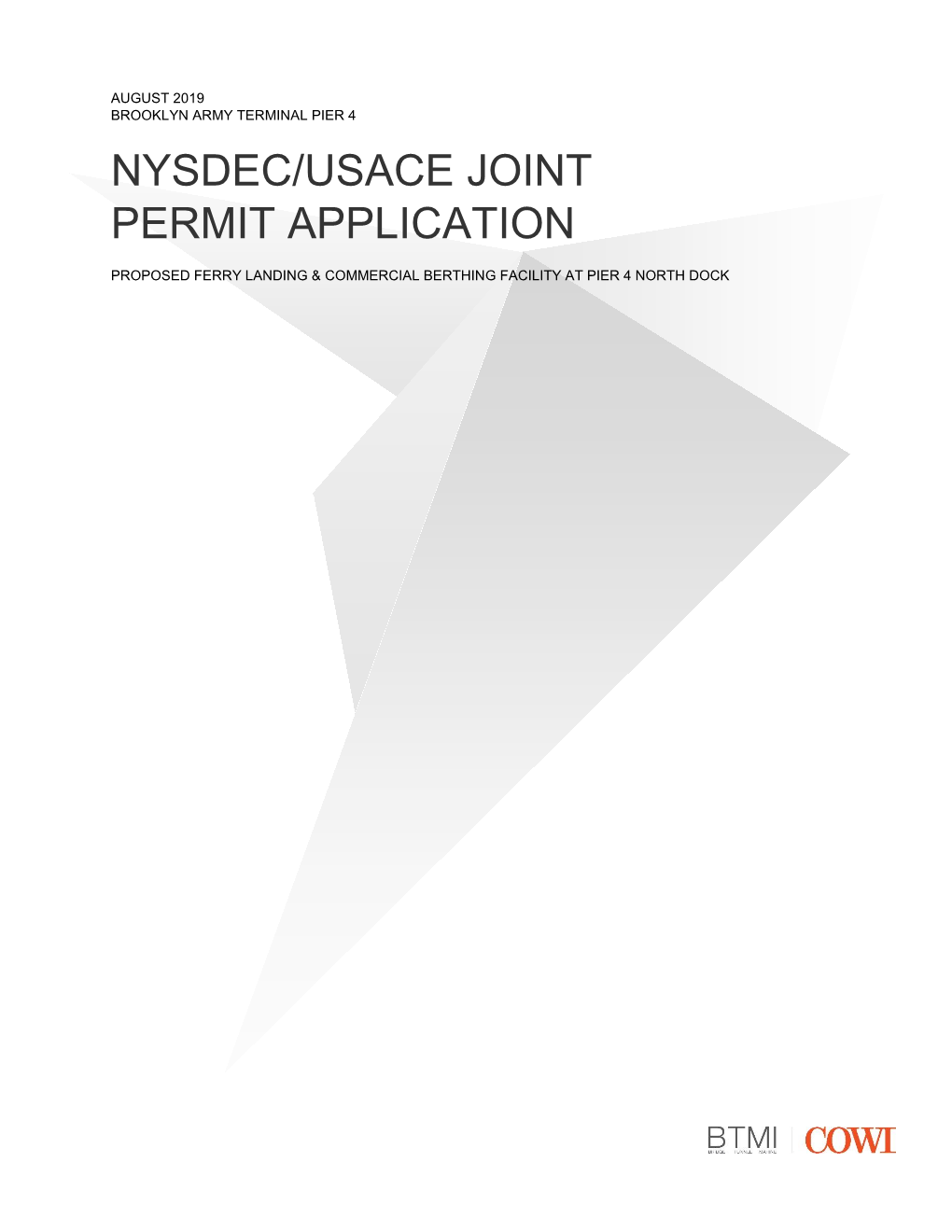 Nysdec/Usace Joint Permit Application