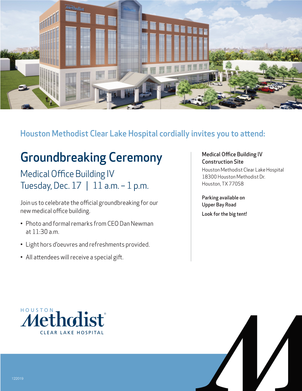 Groundbreaking Ceremony Construction Site Houston Methodist Clear Lake Hospital Medical Office Building IV 18300 Houston Methodist Dr