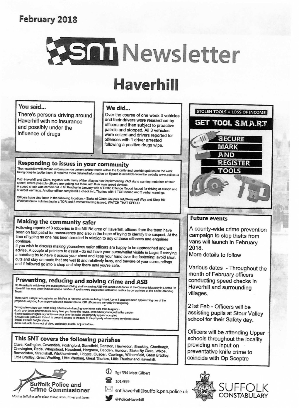 •Sn Newsletter Haverhill