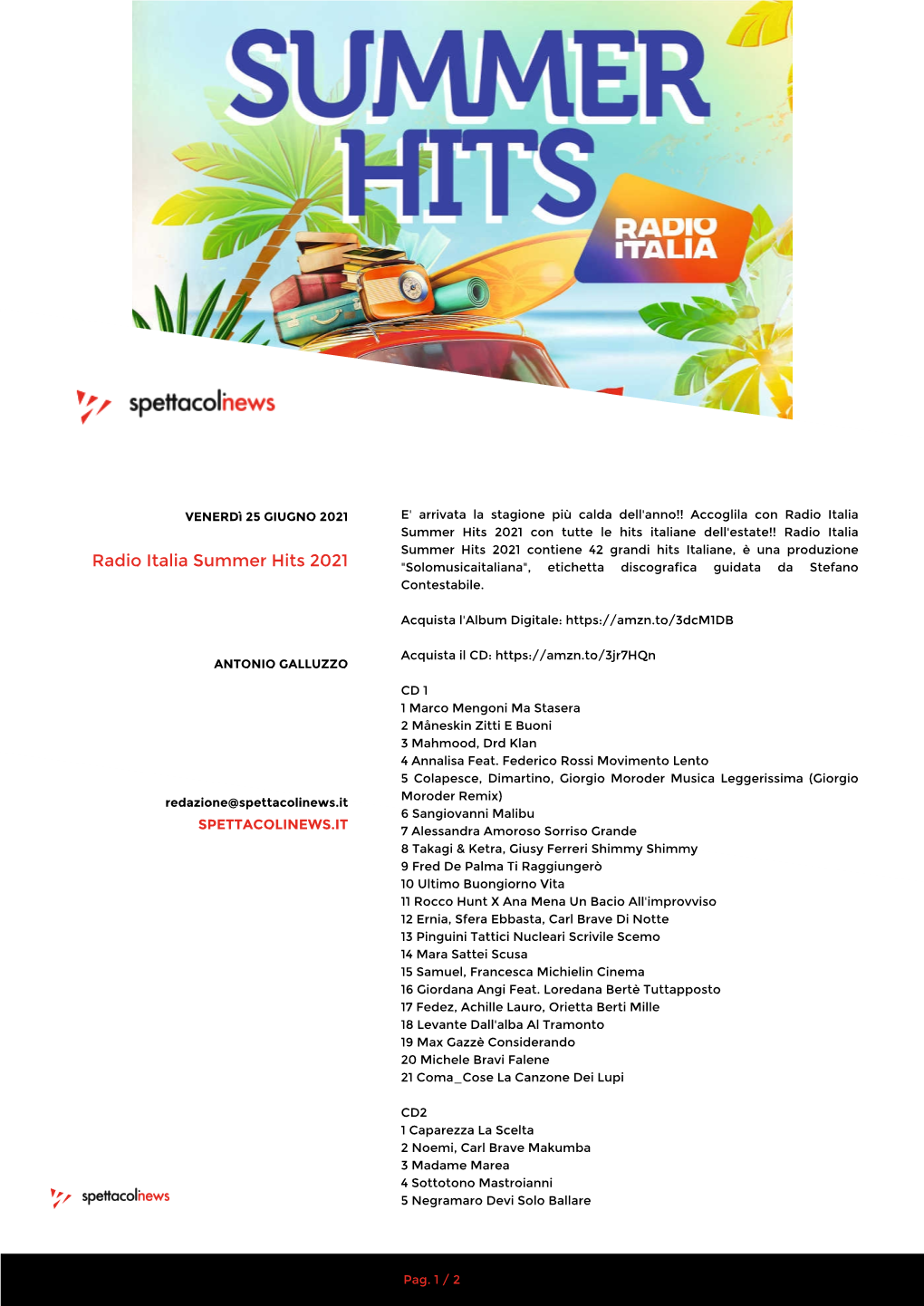 Radio Italia Summer Hits 2021