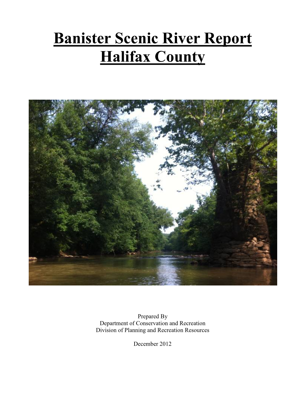 Banister Scenic River Report Halifax County