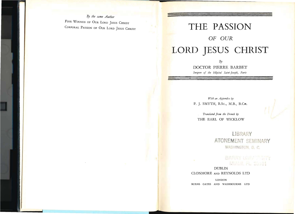 The Passion Lord Jesus Christ