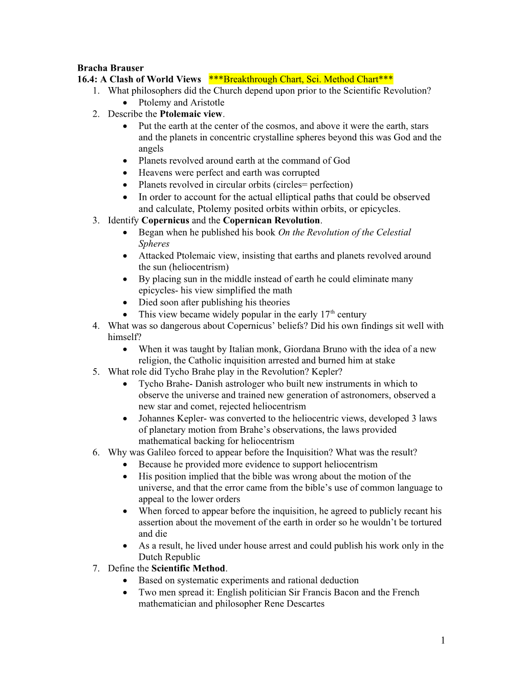 16.4: a Clash of World Views Breakthrough Chart, Sci. Method Chart