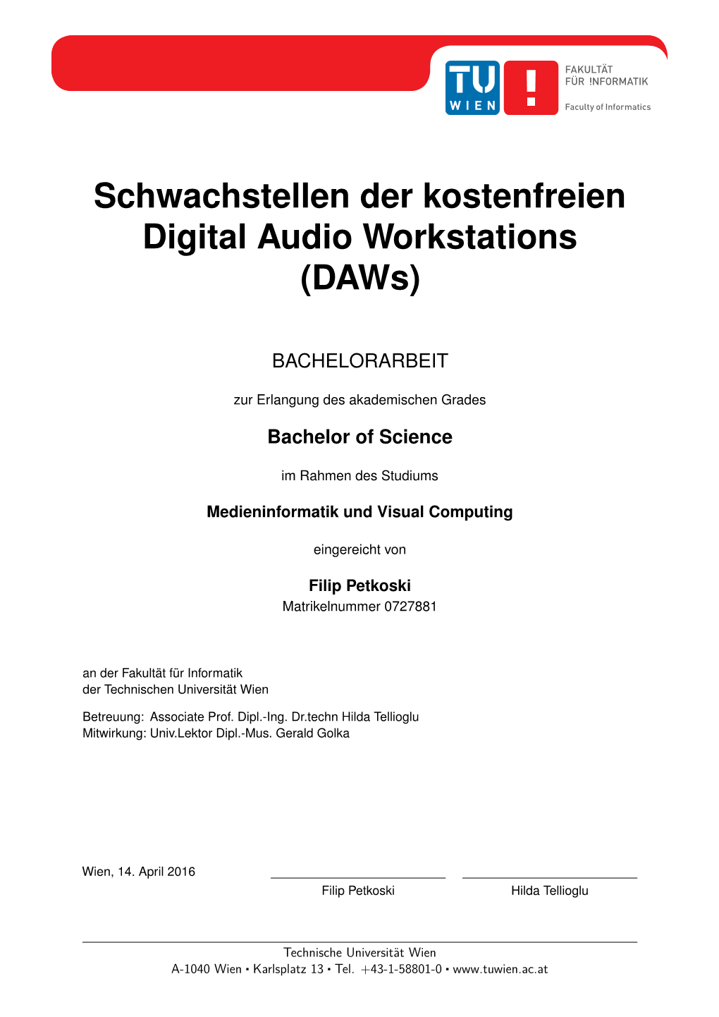 Schwachstellen Der Kostenfreien Digital Audio Workstations (Daws)