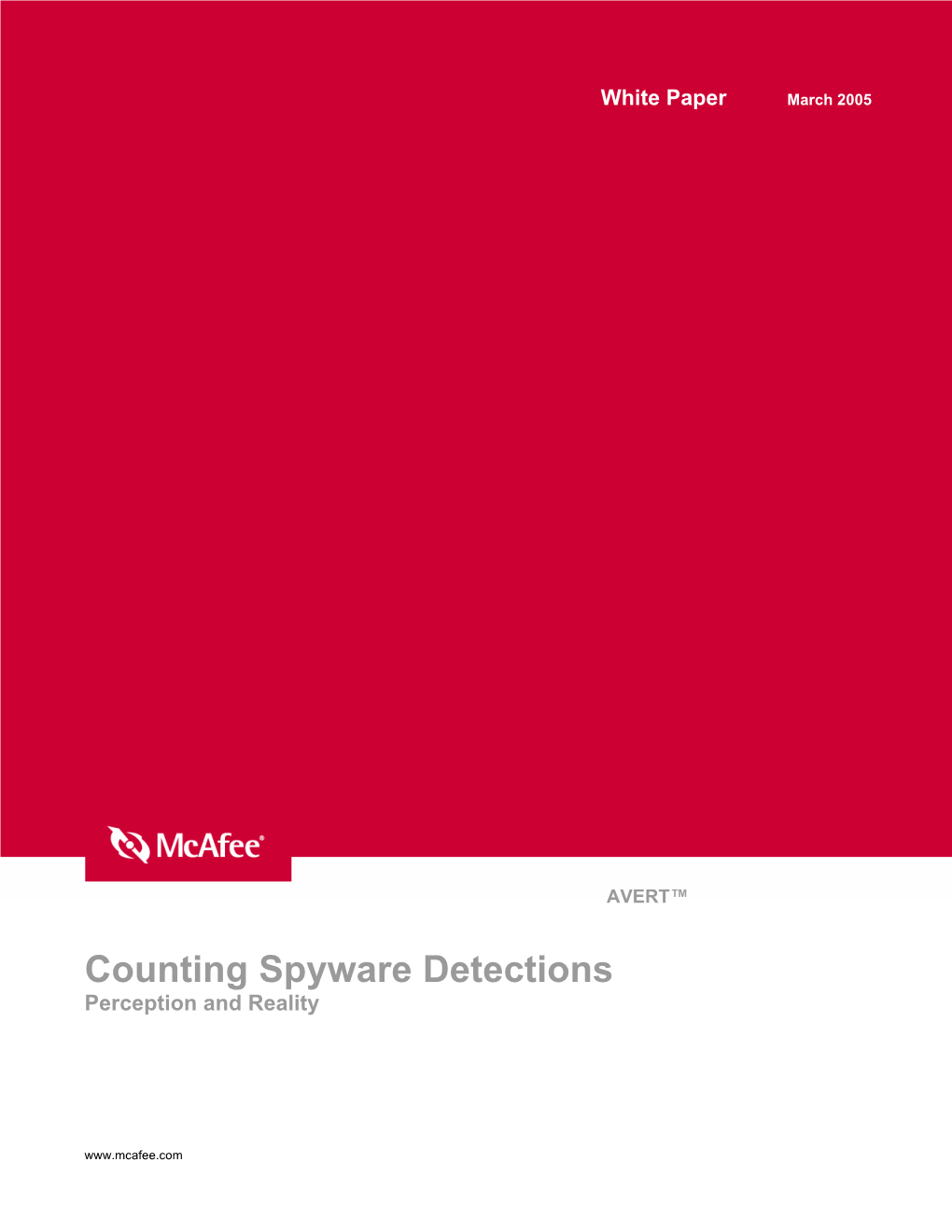 Counting Spyware Detections Perception and Reality