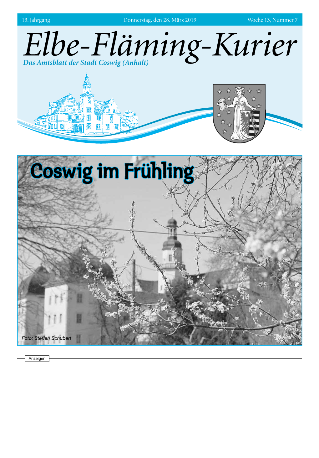 Elbe-Fläming-Kurier Das Amtsblatt Der Stadt Coswig (Anhalt)