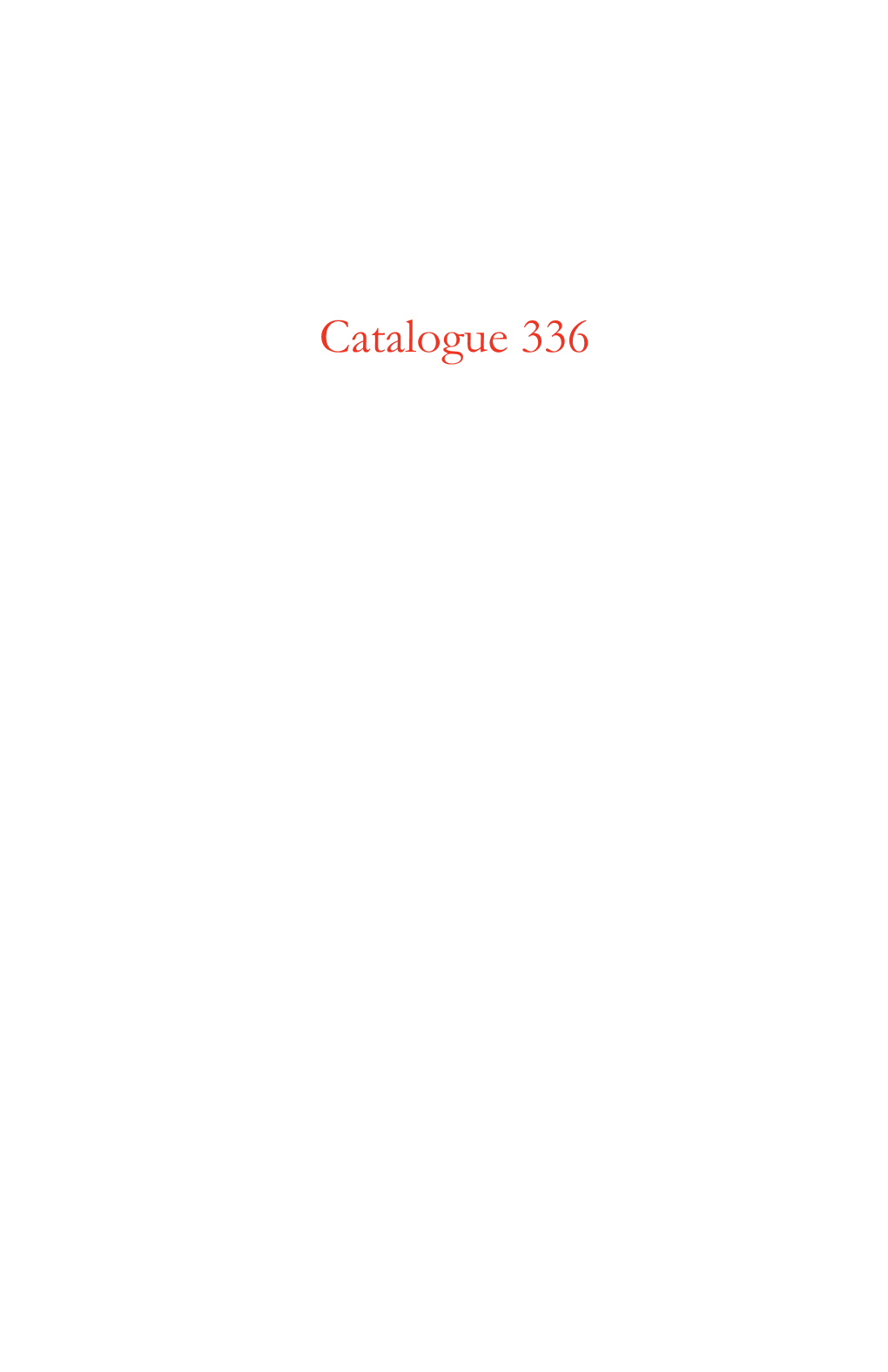 Catalogue 336 URSUS RARE BOOKS, LTD