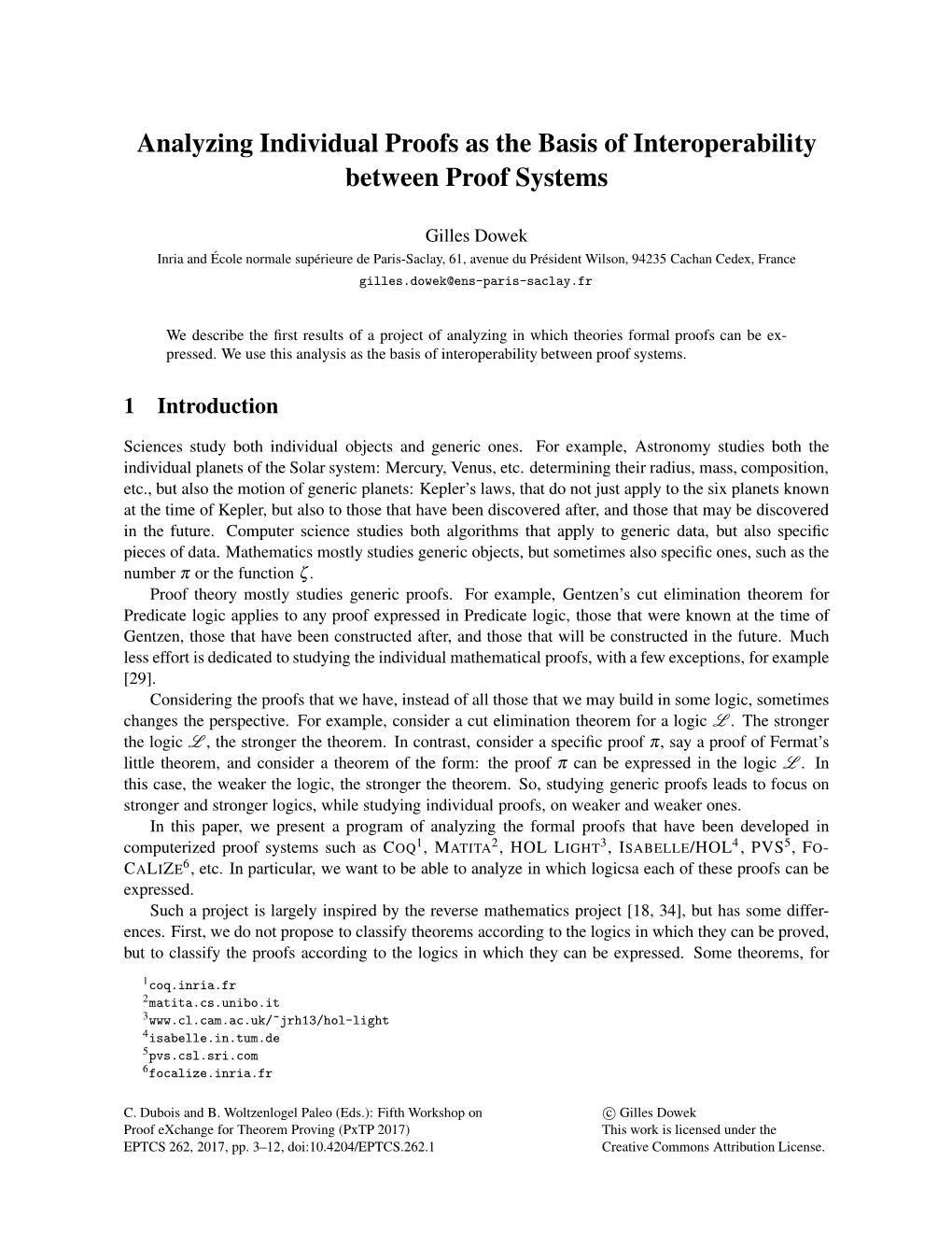 Analyzing Individual Proofs As the Basis of Interoperability Between Proof Systems