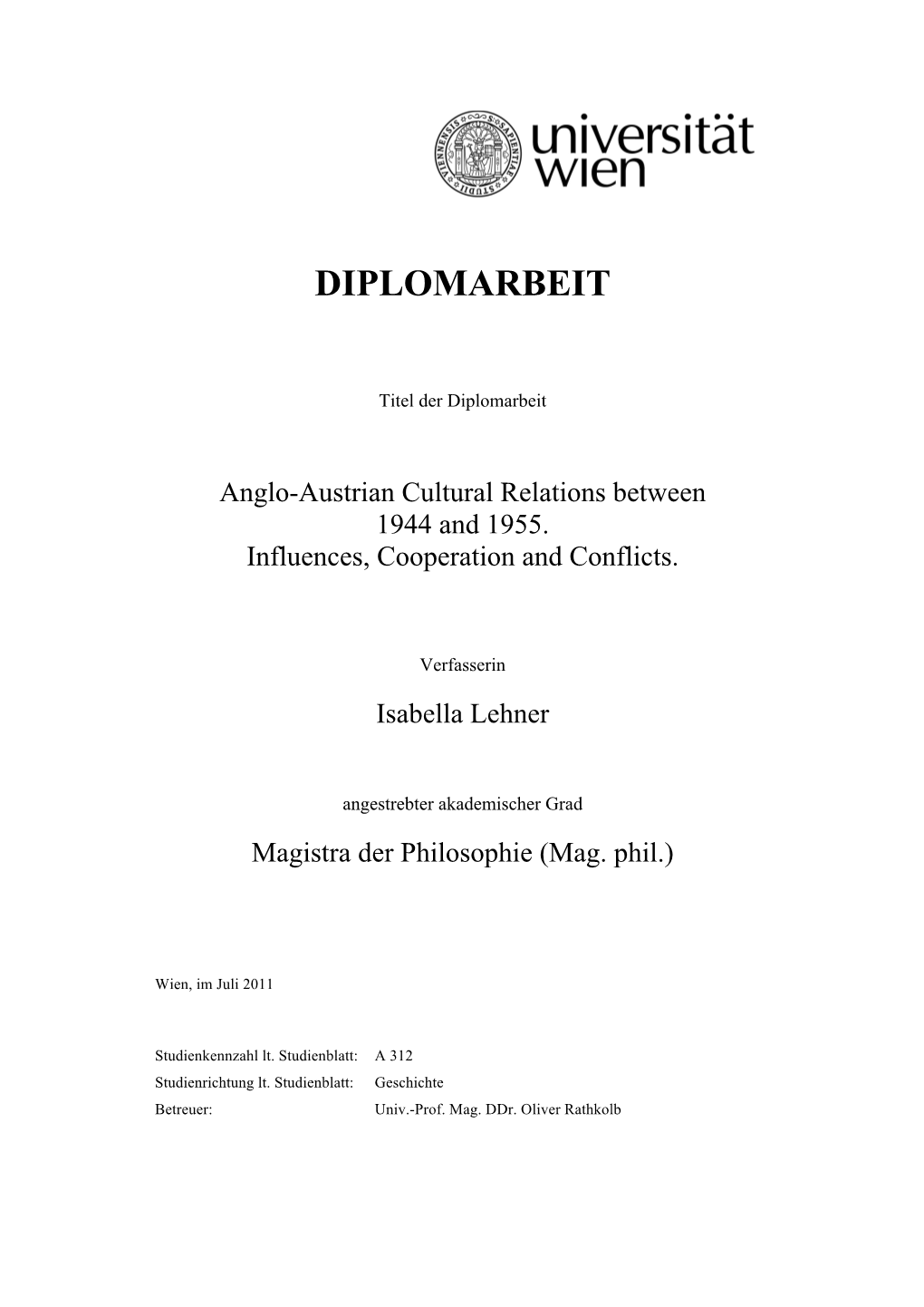 Diplomarbeit