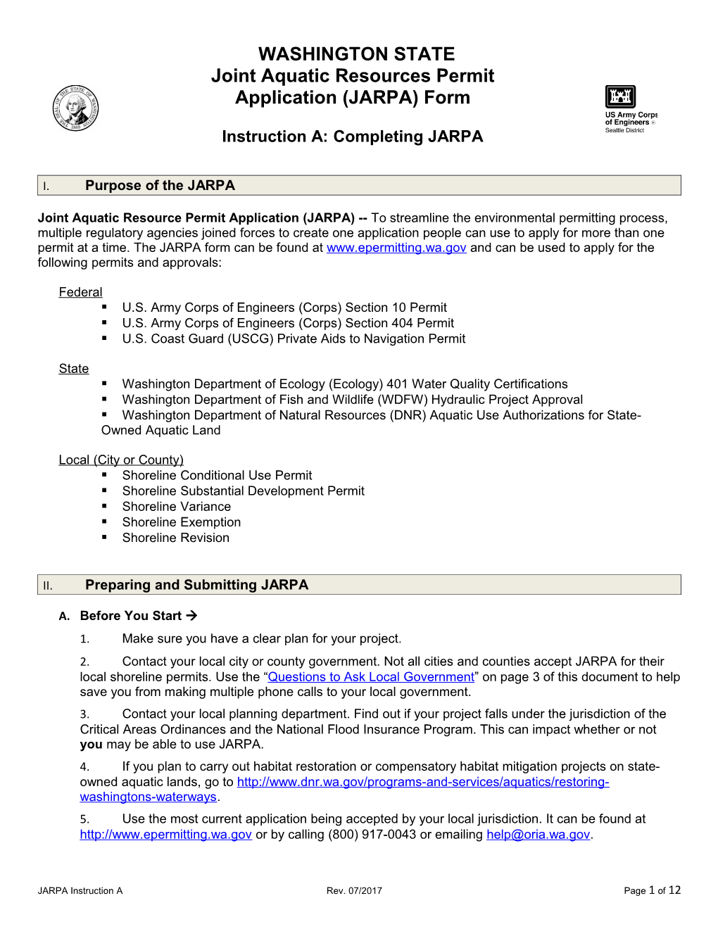 Joint Aquatic Resources Permit