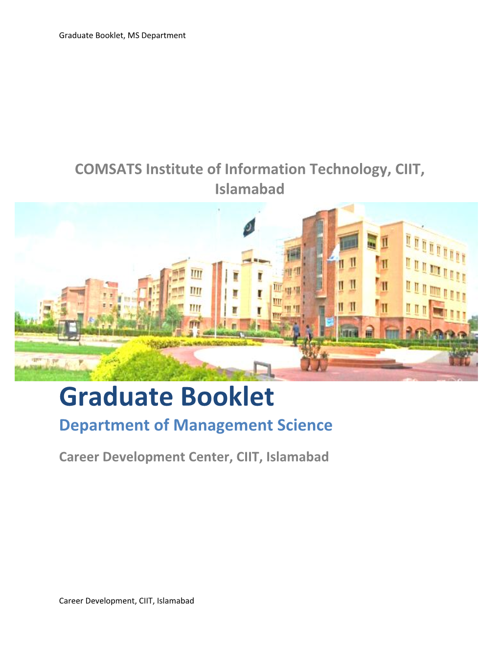 Graduate Booklet, MS Department