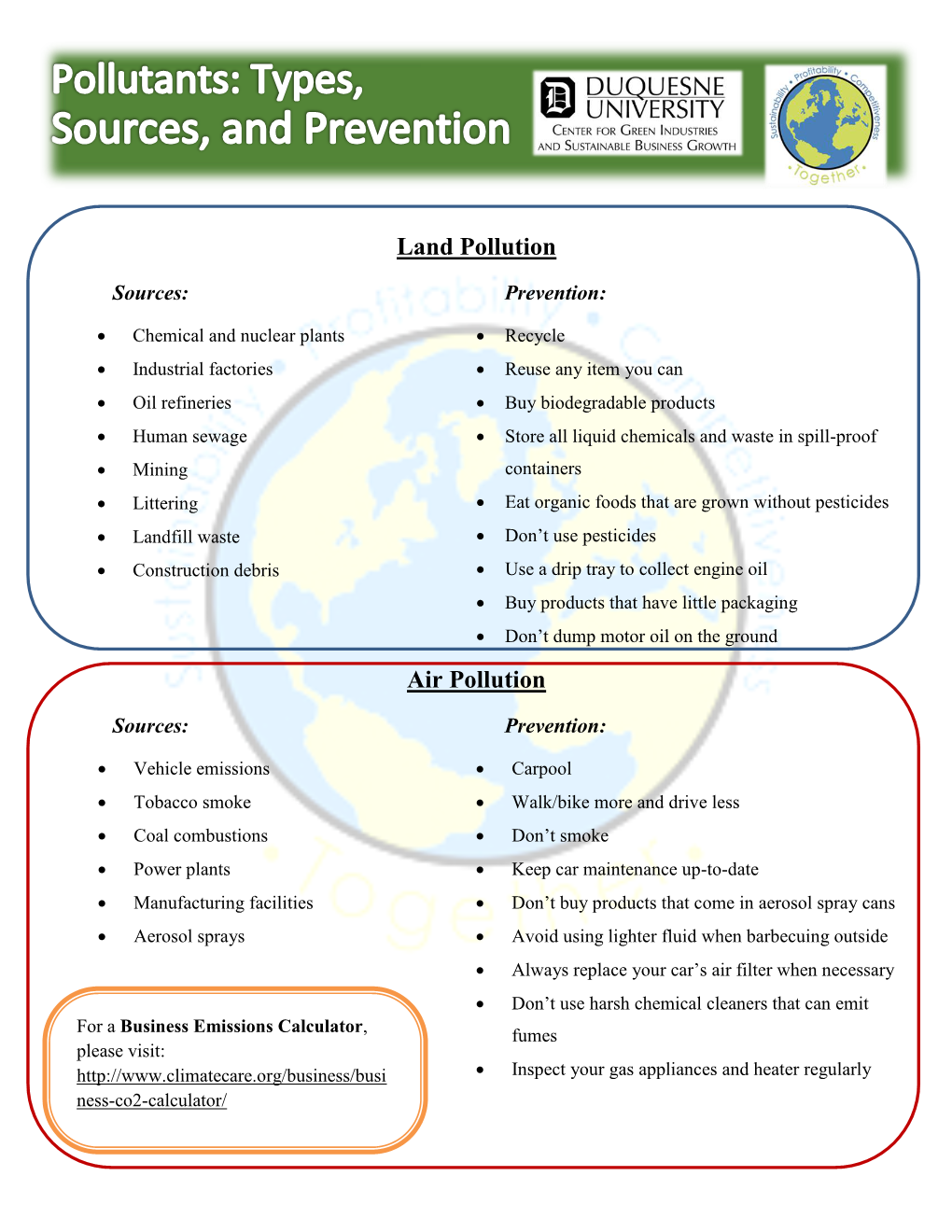 Land Pollution Air Pollution