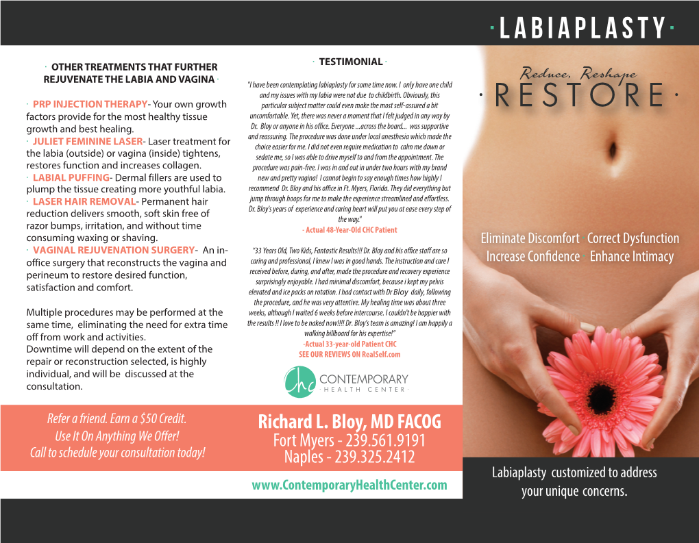 Labiaplasty Brochure