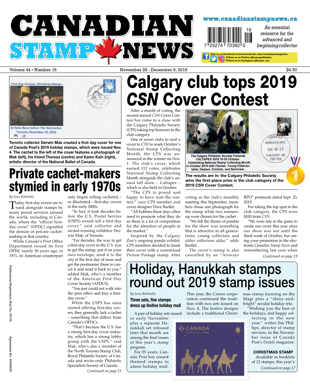 Canadianstampnews.Ca an Essential Resource for the CANADIAN Advanced and Beginning Collector